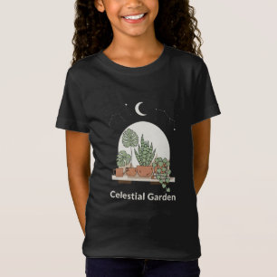 Hemelse Tuin Boho Kamerplant Maan & Sterren Kunst T-shirt
