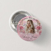 Hemelse Tuin van Rozen Memorial Button LIA003 (Voorkant /achterkant)