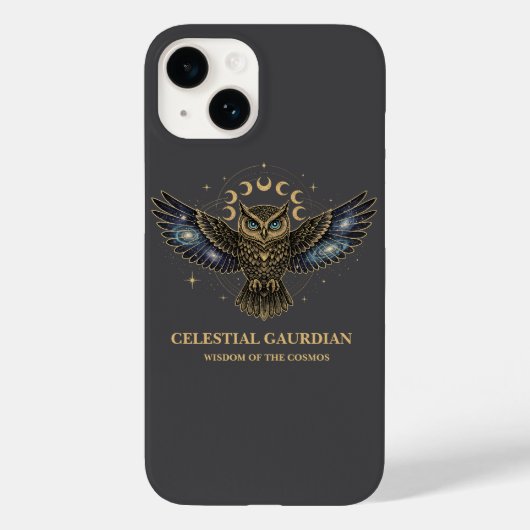 Hemelse Uil Kosmische Beschermer Case-Mate iPhone Case (Achterkant)