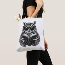 Hemelse Uil Tote Bag – Cadeau voor Boekliefhebbers