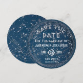 Hemelse uitnodiging om de datum te reserveren (Voorkant / Achterkant)