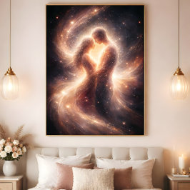 Hemelse Unie – Abstract Kosmisch Koppel Kunst Poster