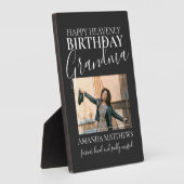 Hemelse Verjaardag Oma | Fotoherdenking Fotoplaat (Zijkant)