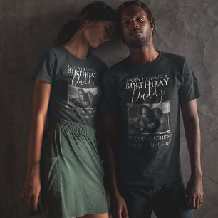 Hemelse Verjaardag Papa   Foto-herdenkings T-Shirt