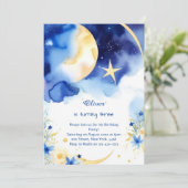 Hemelse Verjaardag Uitnodiging (Staand voorkant)