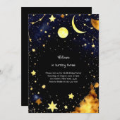 Hemelse Verjaardag Uitnodiging (Voorkant / Achterkant)