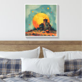 Hemelse Vesting Canvas Afdruk (Insitu (Slaapkamer))