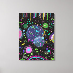 Hemelse Vieringen: Maximalistische Abstracte Kunst Canvas Afdruk