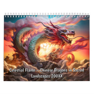 Hemelse Vlam – Chinese Draken in Heilige Landschap Kalender
