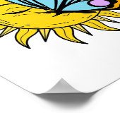 Hemelse Vlinder Zon Poster (Hoek)