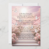 Hemelse Vlinders - HBM001 Memorial Kaart & Gedicht (Achterkant)