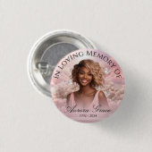 Hemelse Vlinders Memorial 1 inch ronde Button (Voorkant /achterkant)