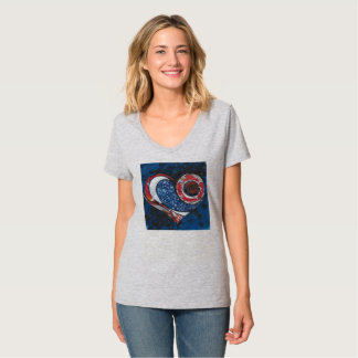 Hemelse vrouw: "One" V-Neck T-Shirt