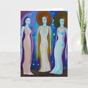 Hemelse Vrouwen Abstract Kunstwerk Kaart