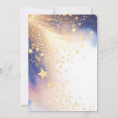 Hemelse Waterverf Baby shower Uitnodiging (Achterkant)