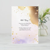 Hemelse Waterverf Baby shower Uitnodiging (Staand voorkant)