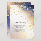 Hemelse Waterverf Baby shower Uitnodiging (Voorkant / Achterkant)
