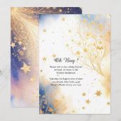 Hemelse Waterverf Baby shower Uitnodiging (Voorkant / Achterkant)
