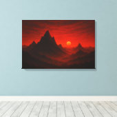 Hemelse weide Nightscape Canvas Afdruk (Insitu (Houten vloer))