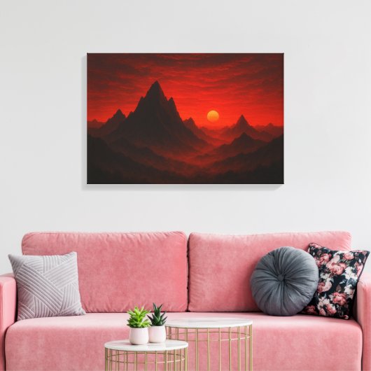 Hemelse weide Nightscape Canvas Afdruk (Insitu (Woonkamer))