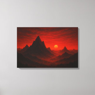 Hemelse weide Nightscape Canvas Afdruk