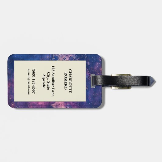 hemelse Wereldkaart (10) Bagagelabel (Achterkant horizontaal)