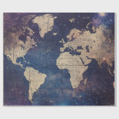  hemelse Wereldkaart (11) Cadeaupapier (Vlak)