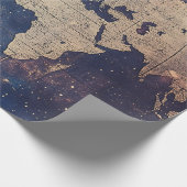  hemelse Wereldkaart (11) Cadeaupapier (Hoek)