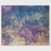  Hemelse Wereldkaart (13) Cadeaupapier (Vlak)