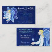 Hemelse Wezens Angel Folk Art MEDIUM LIGHT WORKER Visitekaartje (Voorkant / Achterkant)
