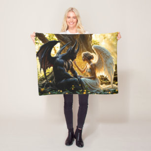 Hemelse wezens engel demon fantasie fleece deken