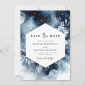 Hemelse Whimsy Maanverlichte bruiloft Save The Date (Voorkant)