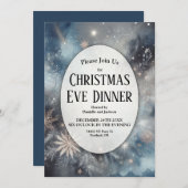 Hemelse Winter Midnight Sparkle Kerstavond Kaart (Voorkant / Achterkant)
