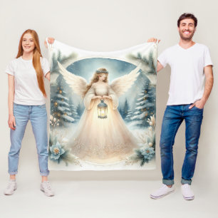 Hemelse Winterengel Lantaarn van Hoop Fleece Deken