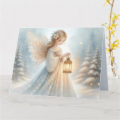 Hemelse Winterengel Lantaarn van Troost Kaart (Gele Bloem)