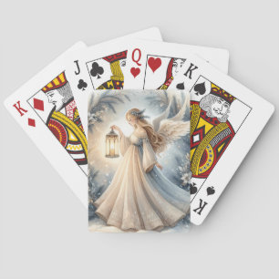 Hemelse Winterengel Lantaarn van Vrede Pokerkaarten