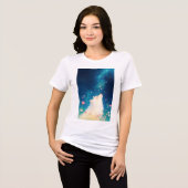 Hemelse Wolf Tri-Blend Shirt (Voorkant volledig)