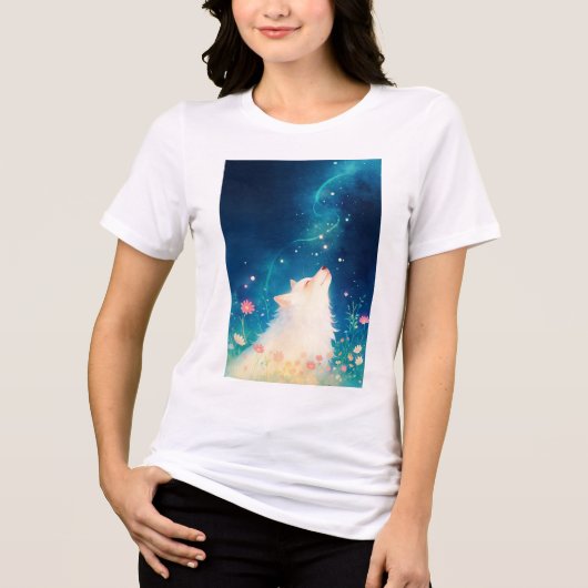 Hemelse Wolf Tri-Blend Shirt (Voorkant)