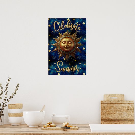 Hemelse Zomer Vier de Zomer Poster (Keuken)