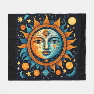 Hemelse Zon En Maan Fleece Deken