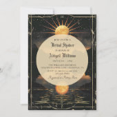 hemelse zon en maan mystieke bruiloft kaart (Voorkant)