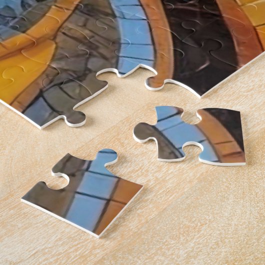 Hemelse Zon en Sterren in Night Sky Mozaïek Legpuzzel (Zijkant)