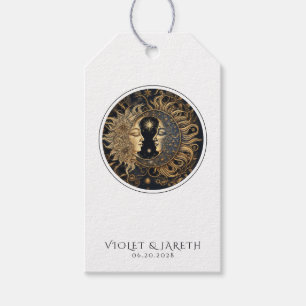 Hemelse Zon Maan Bruiloft Sticker Cadeaulabel