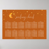 hemelse zon maan bruiloft zitgrafiek poster (Voorkant)