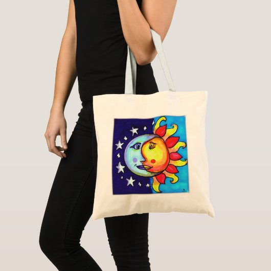 Hemelse Zon Maan Nineties Hemelse Vibes Tote Bag (Voorkant (product))