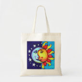 Hemelse Zon Maan Nineties Hemelse Vibes Tote Bag (Voorkant)