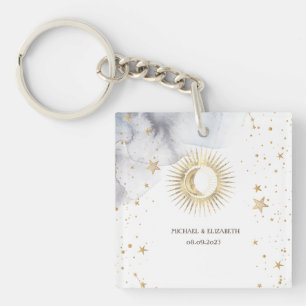 Hemelse Zon, Maan, Sterren Sleutelhanger