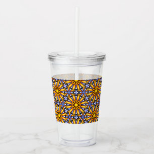 Hemelse Zon Mandala Acryl Drinkbeker