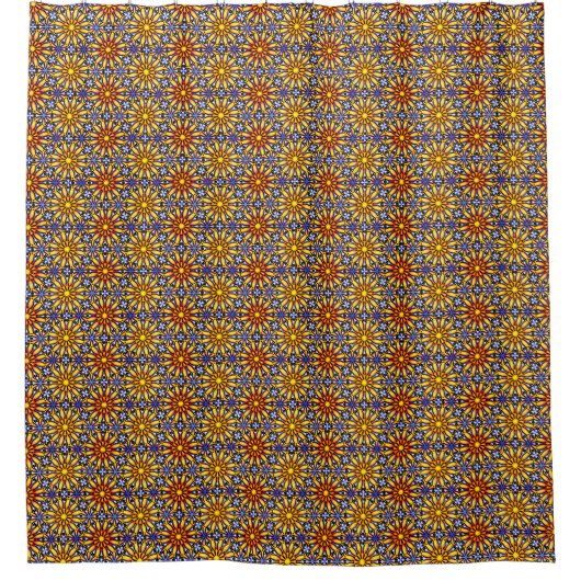 Hemelse Zon Mandala Douchegordijn (Voorkant)
