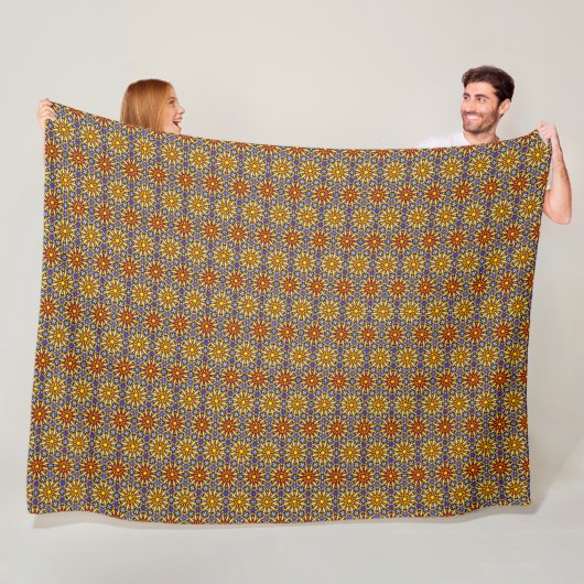 Hemelse Zon Mandala  Fleece Deken (In situ)